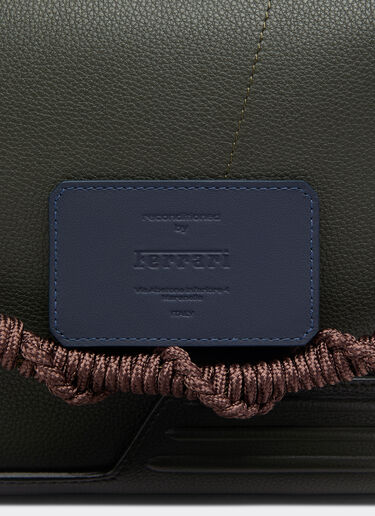 Ferrari Bolso de hombro GT soft Reacondicionado por Ferrari en cuero matizado con scooby Verde militar 49879f
