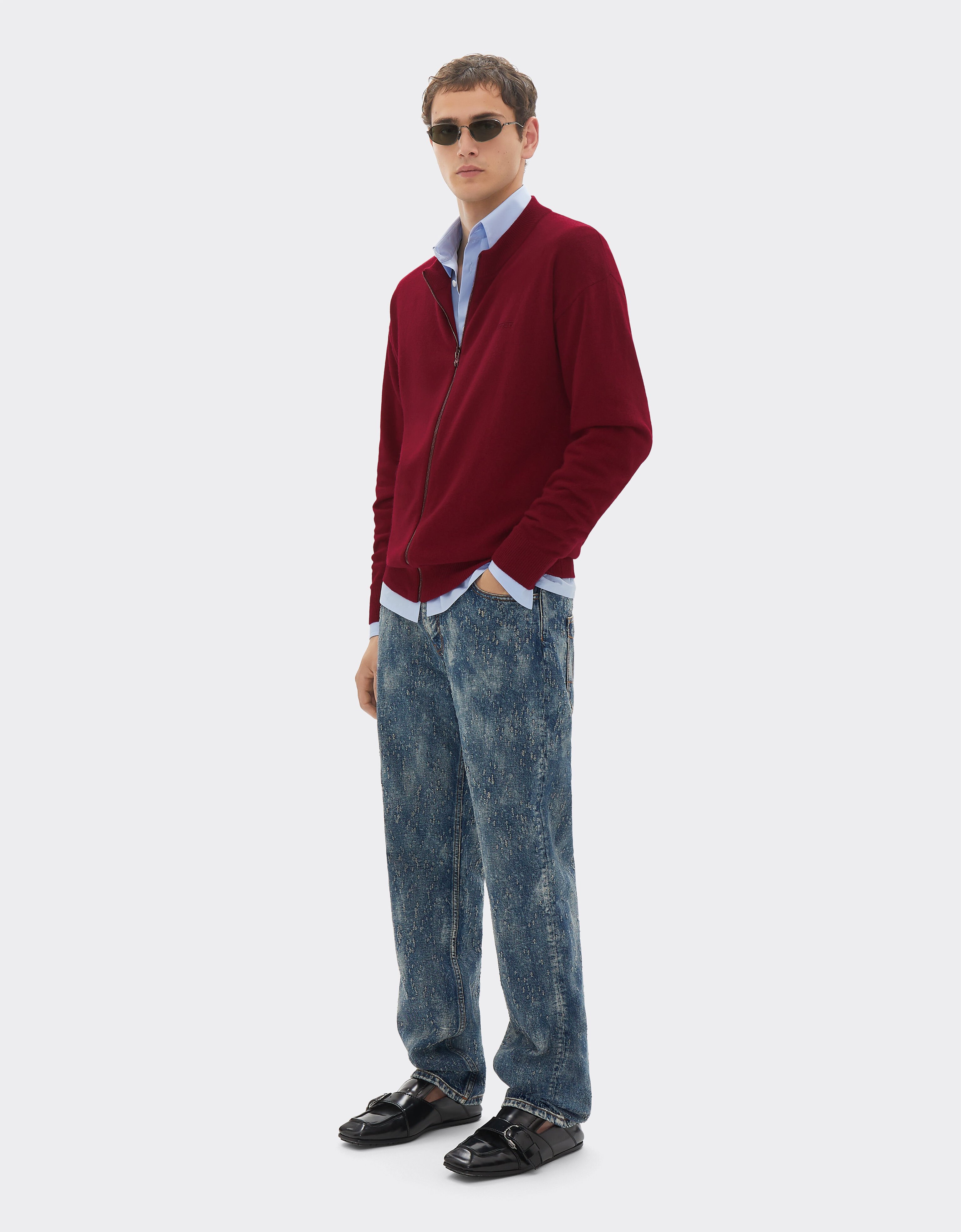 Ferrari Wool and cashmere cardigan Cherry 22842f