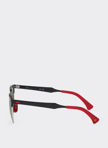 Ferrari Ray-Ban für Scuderia Ferrari RB3807M aus schwarzem Metall mit grünen Gläsern Schwarz F1511f