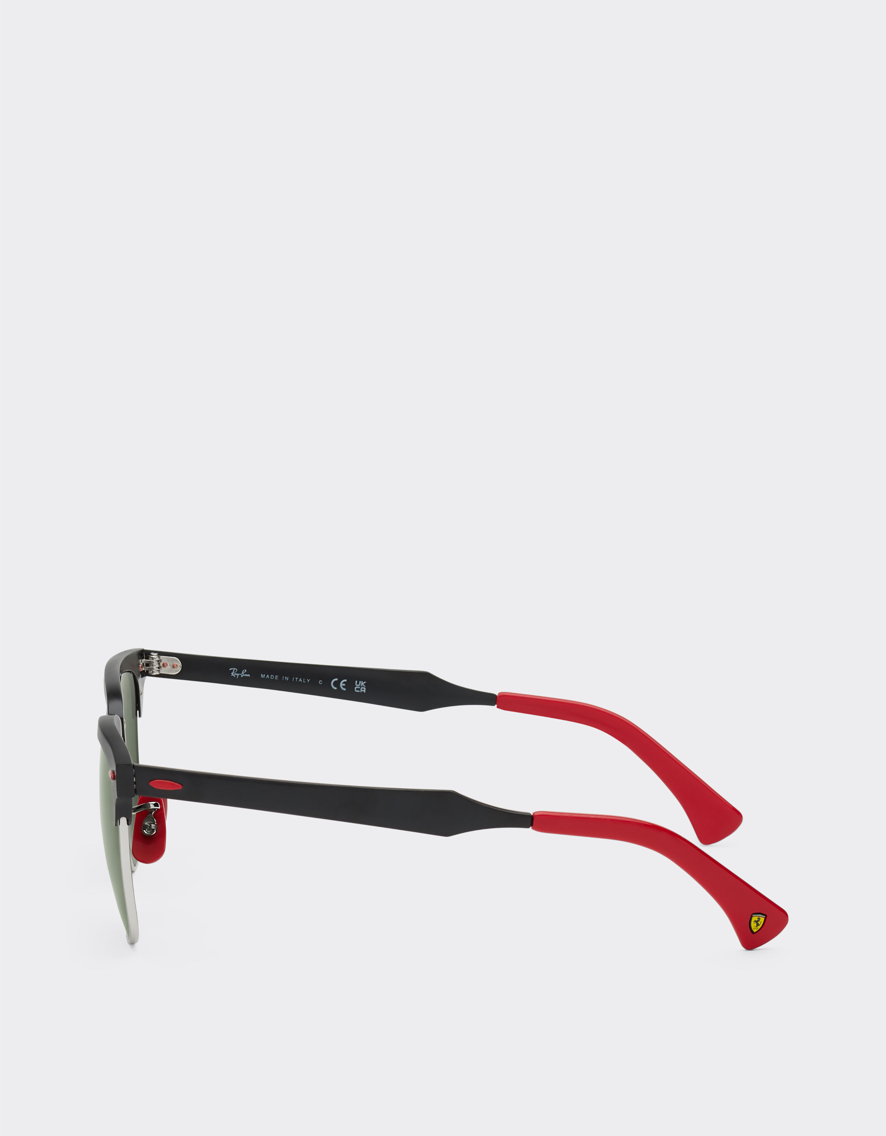 Ferrari Ray-Ban für Scuderia Ferrari RB3807M aus schwarzem Metall mit grünen Gläsern Schwarz F1511f