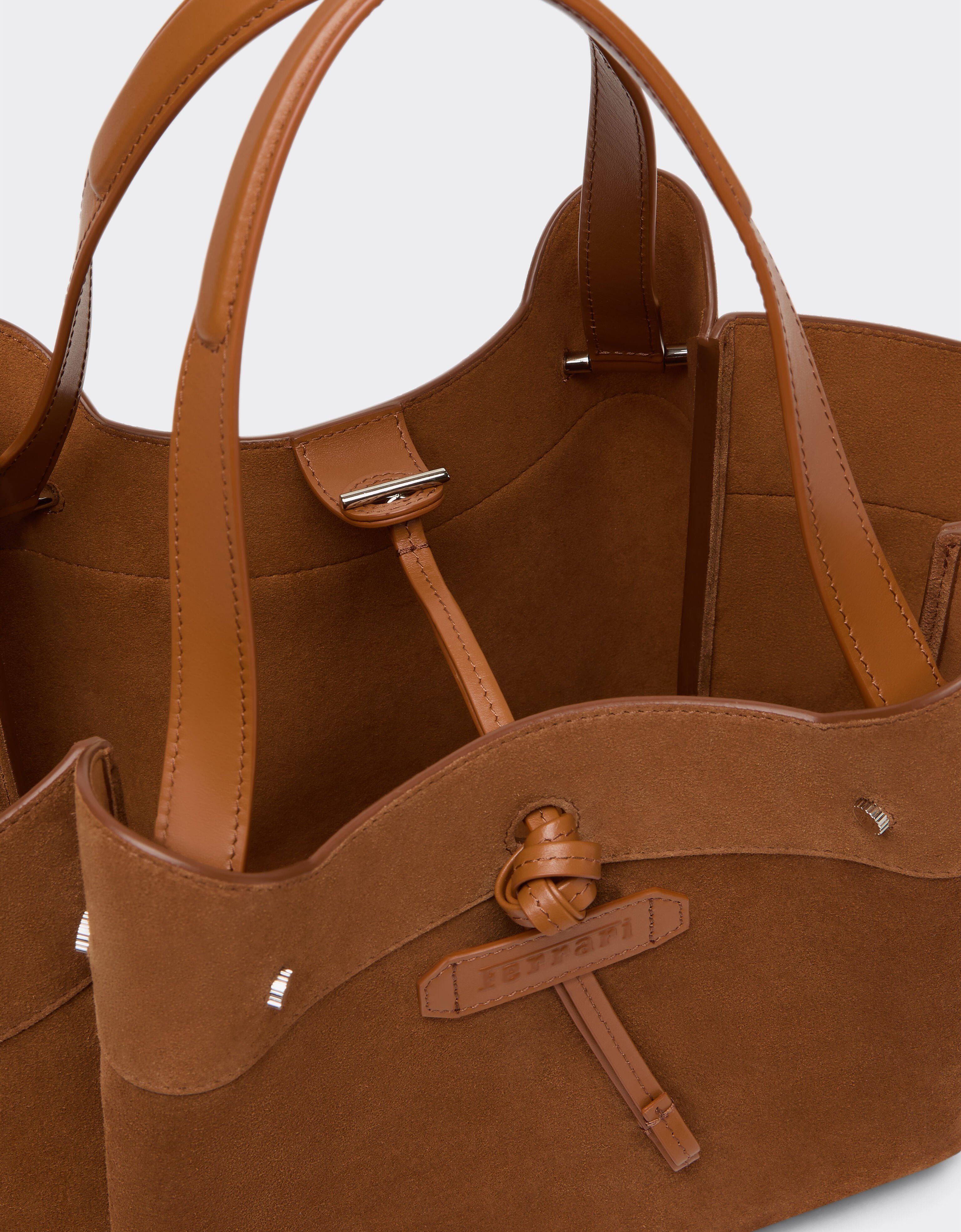 Ferrari Mini sac cabas en daim Jute 50594f