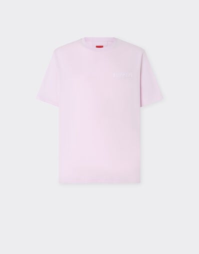 Ferrari Cotton T-shirt with Ferrari logo Wisteria 21163f