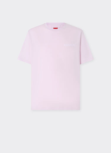 Ferrari Cotton T-shirt with Ferrari logo Wisteria 21163f