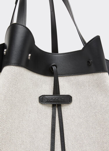 Ferrari Ferrari tote bag in canvas and leather Black 21976f