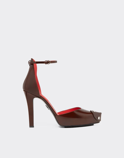 Ferrari Court shoes in brushed leather Tabacco 22127f
