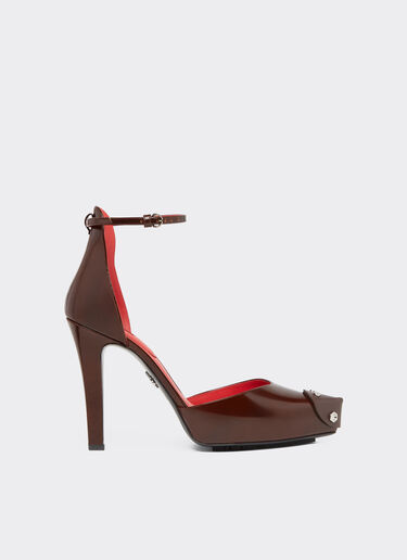 Ferrari Court shoes in brushed leather Tabacco 22127f
