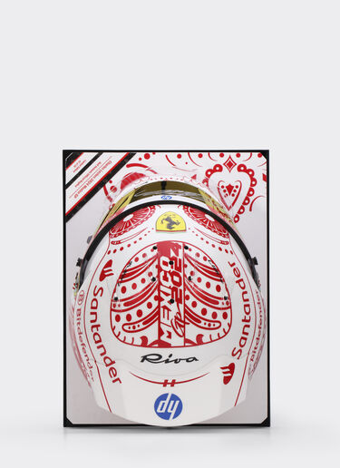 Ferrari Casco con firma auténtica Charles Leclerc México Edición Especial 2024 a escala 1:1 Rojo carrera LA00Hf