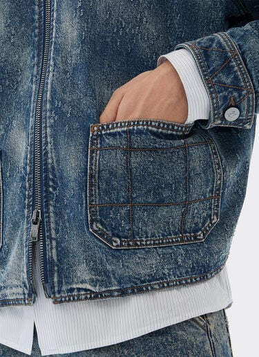 Ferrari Jacket in needled and washed denim Denim 22499f