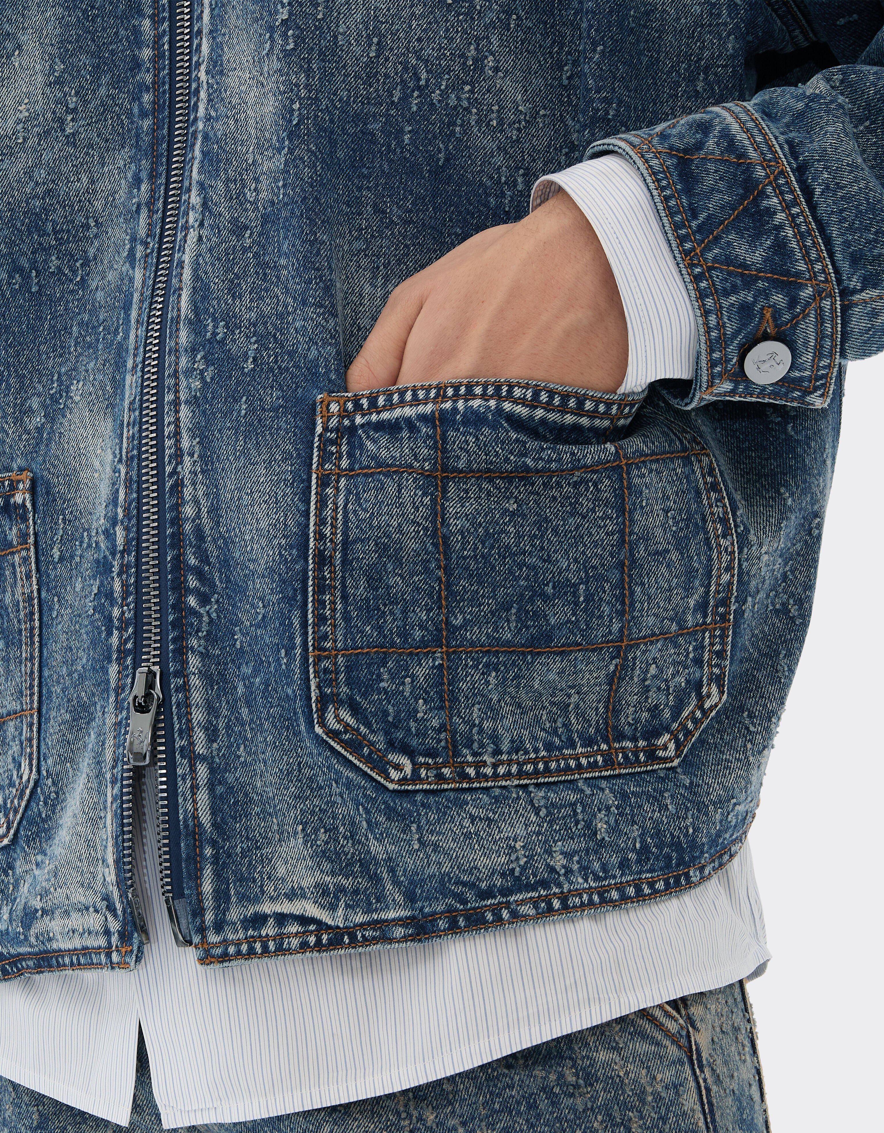 Ferrari Jacket in needled and washed denim Denim 22499f