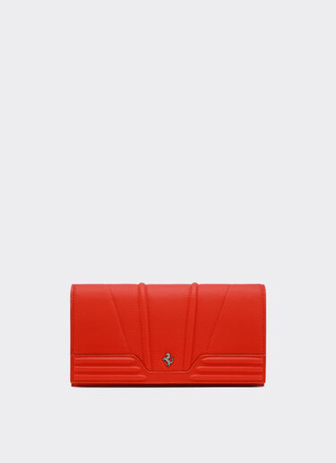 Ferrari Tri-fold wallet in textured leather Rosso Dino 20352f