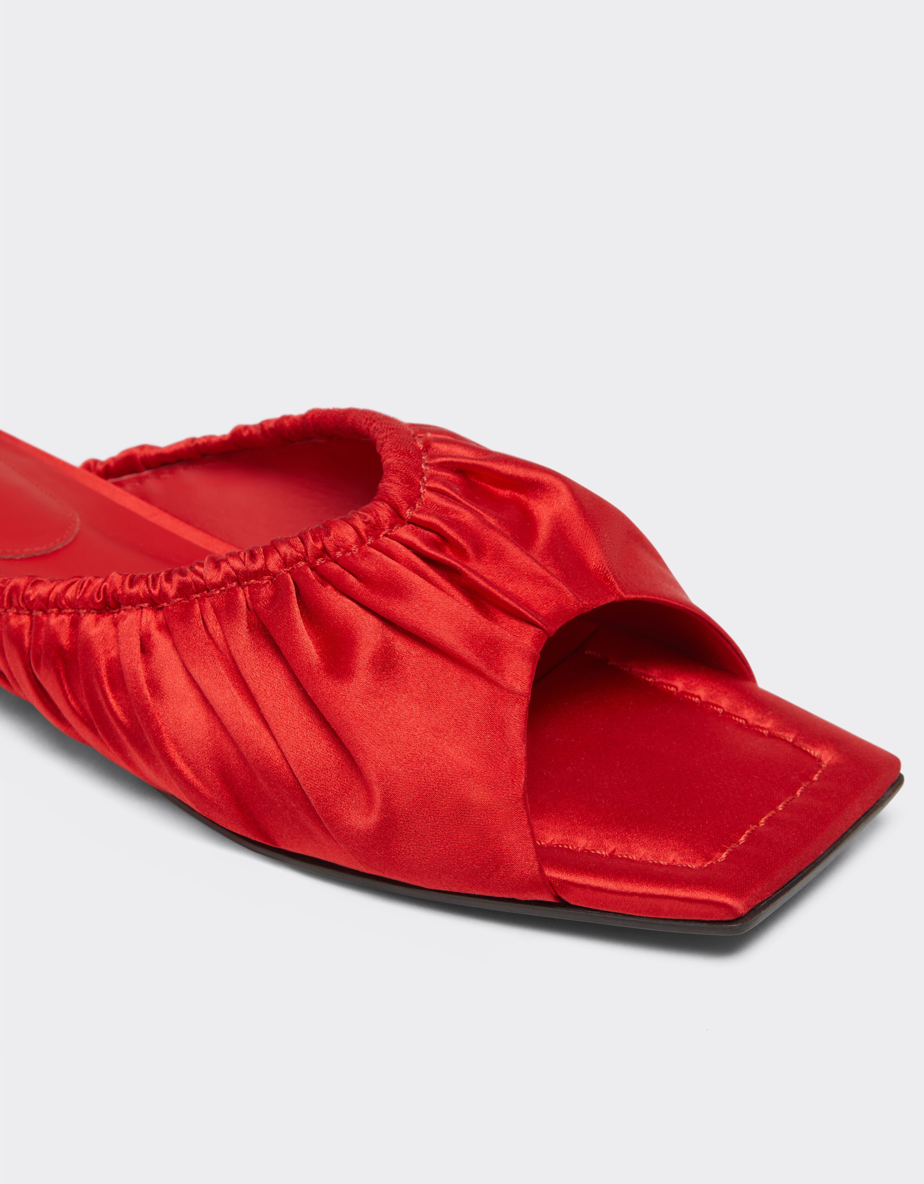 Ferrari Satin sliders with gathered motif Rosso Dino 22027f