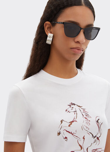 Lunettes de soleil Ferrari en métal noir avec verres noirs cristallins polarisés Ferrari Lunettes de soleil Ferrari en métal noir avec verres noirs cristallins polarisés Black Matt LA0KXf