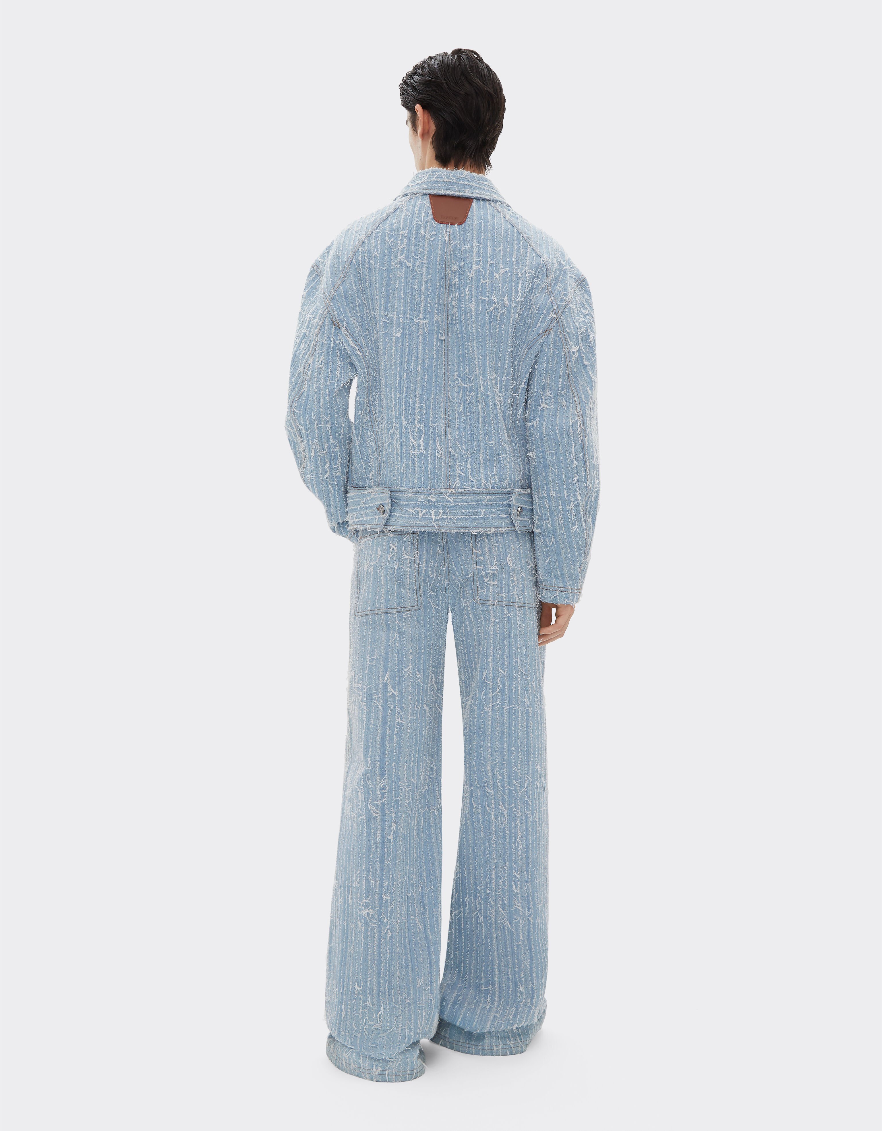 Ferrari Five-pocket trousers in frayed faded denim Light Denim 22190f