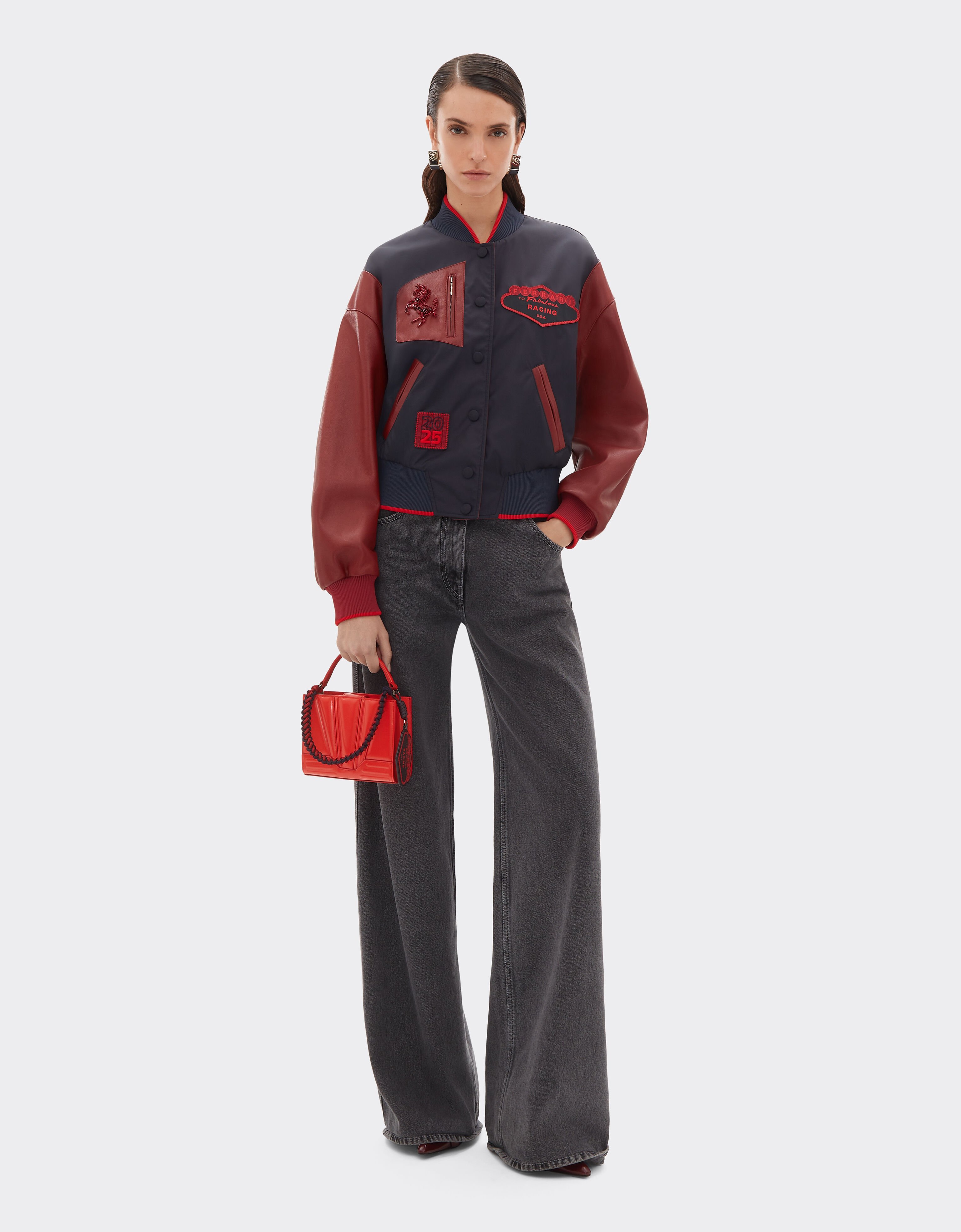 Ferrari Ferrari GT micro tote bag in leather Rosso Dino 51200f