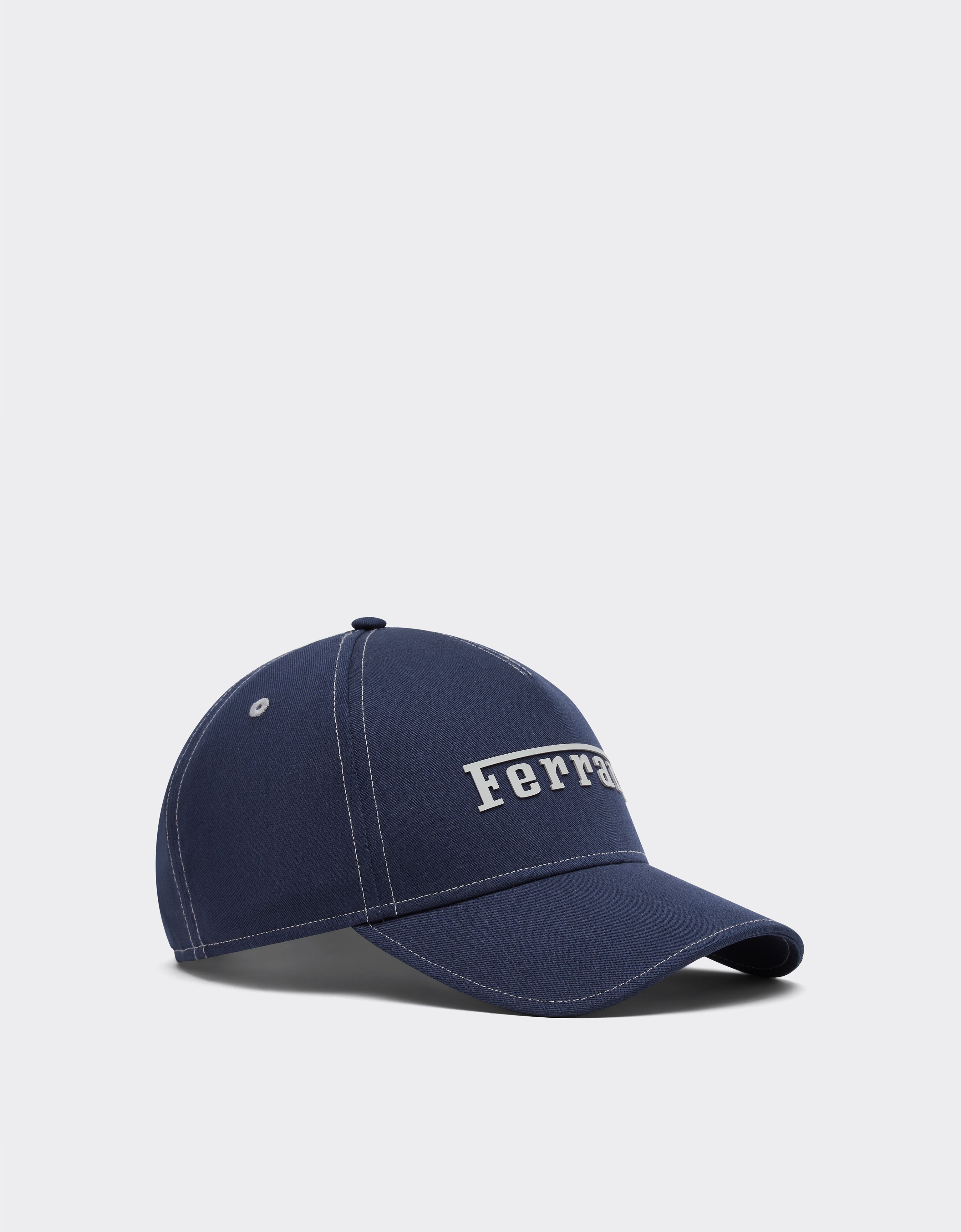 Ferrari Baseball cap with rubberized Ferrari logo Navy 20403f