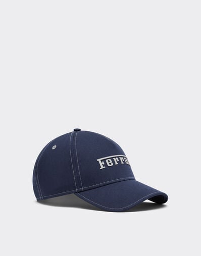 Ferrari Baseball cap with rubberized Ferrari logo Navy 20403f
