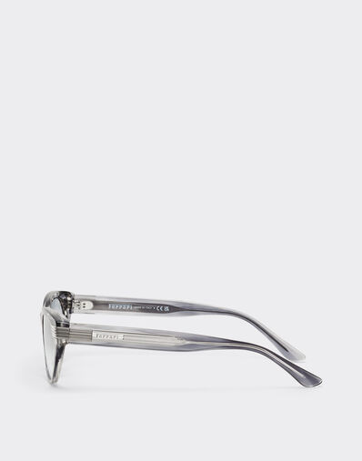 Ferrari Blue stripedacetate sunglasses with gray gradient mirrored lenses Blu Scozia LA0EZf