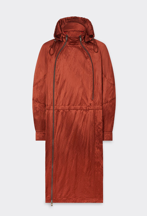 Ferrari Parka jacket in crinkle satin Burgundy 48252f