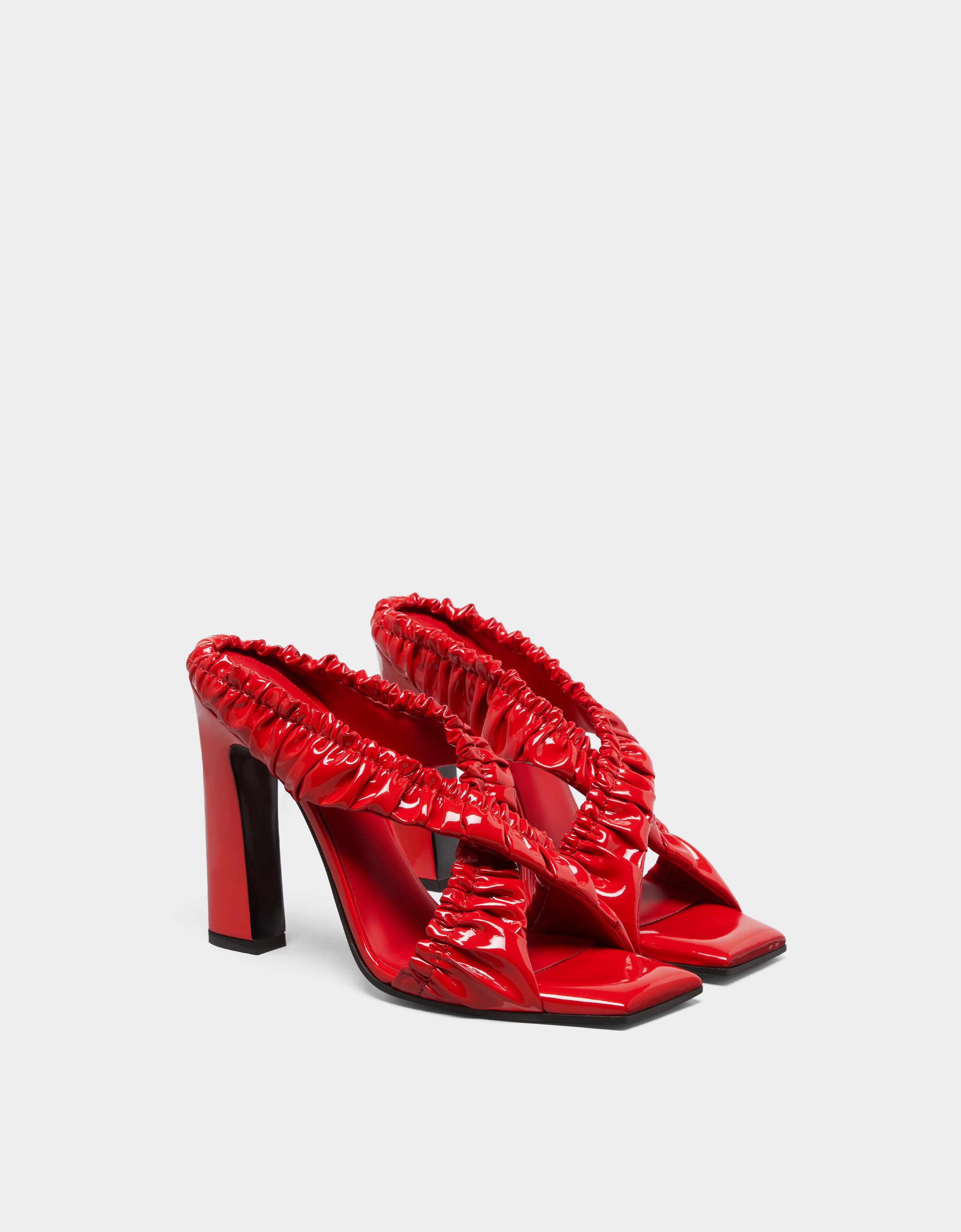 Ferrari High sandals in patent leather Rosso Dino 22025f