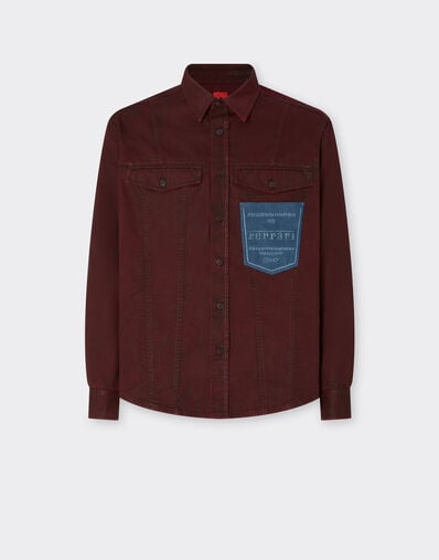 Ferrari Reconditioned by Ferrari cotton overshirt jacket Burgundy 49999f