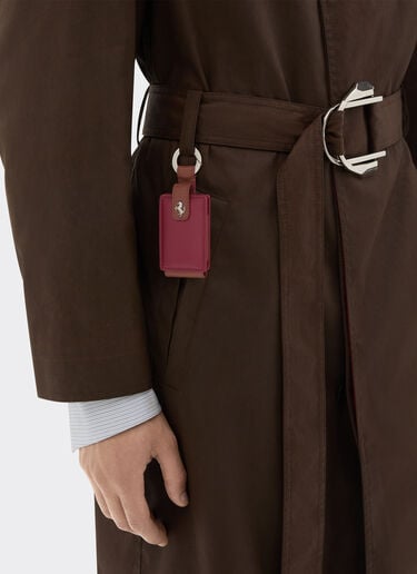 Ferrari Leather keyring for Amuleto key Maison Red 50409f