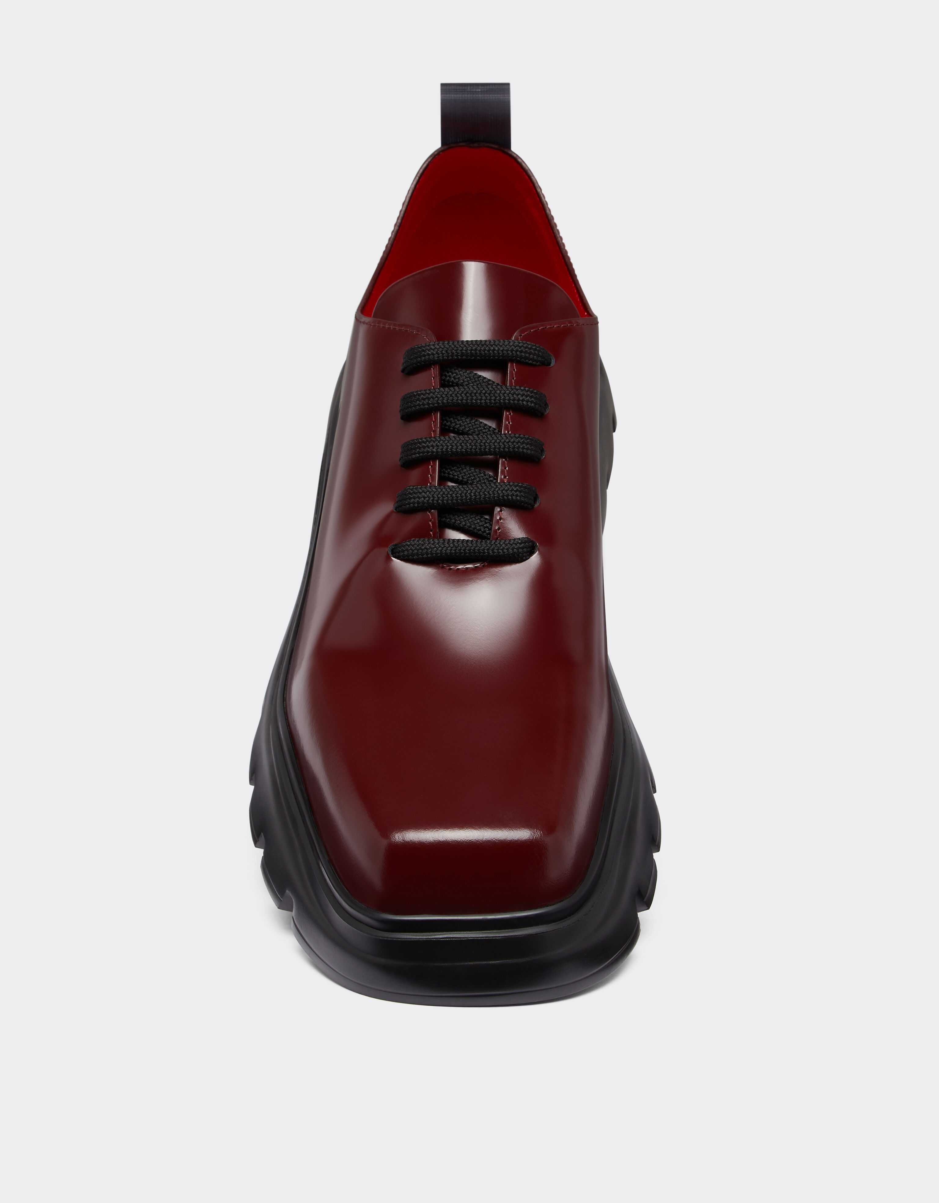 Ferrari Derby shoes in smooth leather Burgundy 20667f