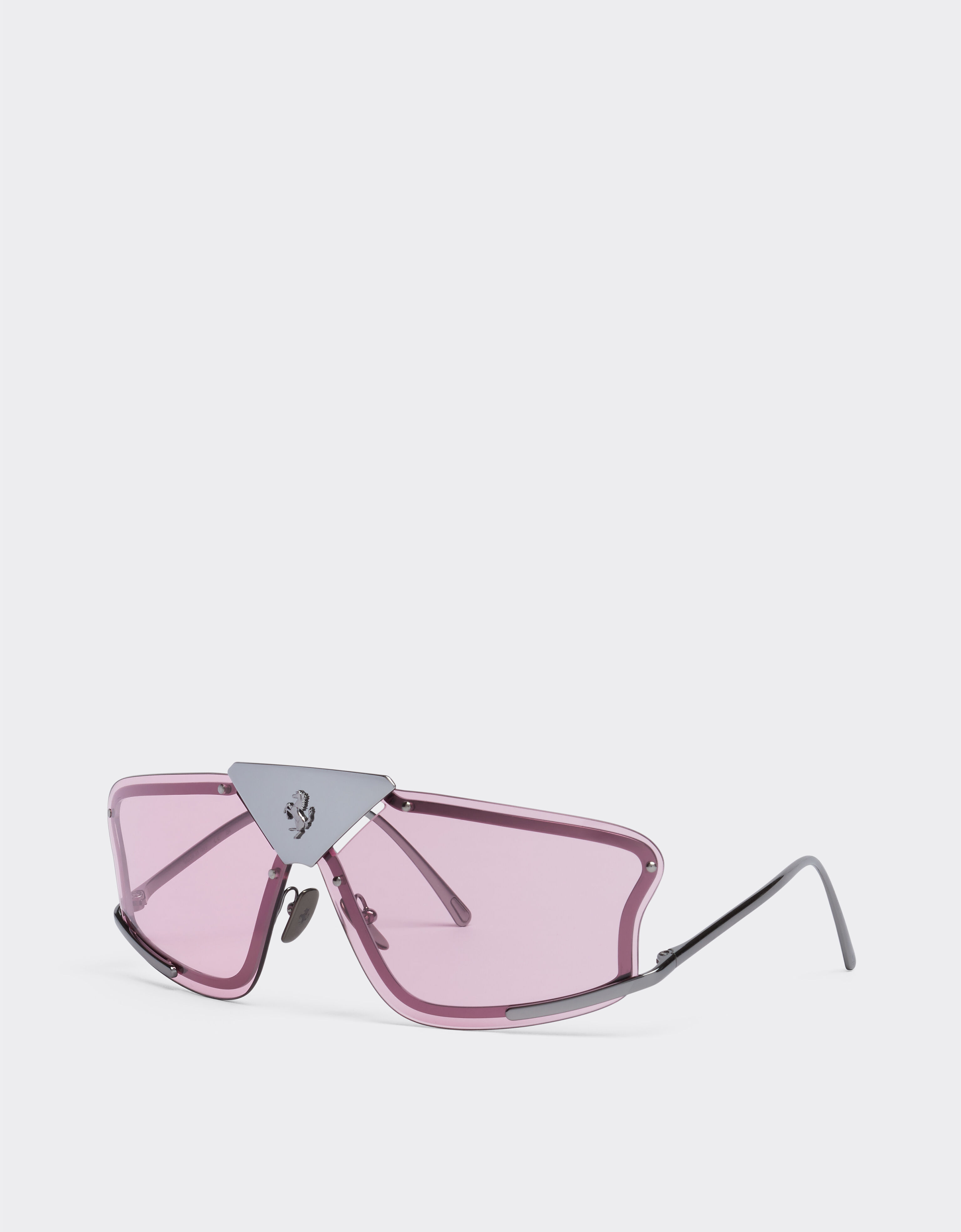 Ferrari Ferrari Sonnenbrille mit rosafarbenen Gläsern Silber F1006f