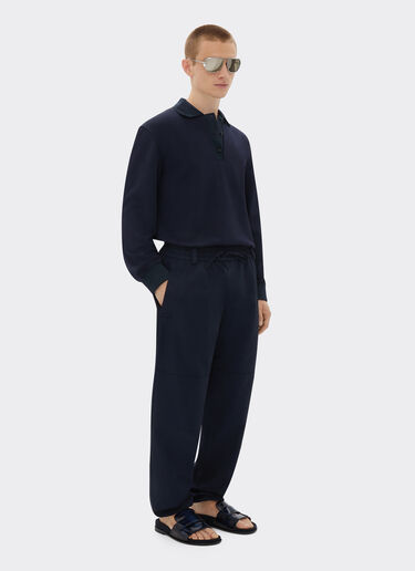 Ferrari Cargo trousers in recycled cotton-blend twill Navy 21863f