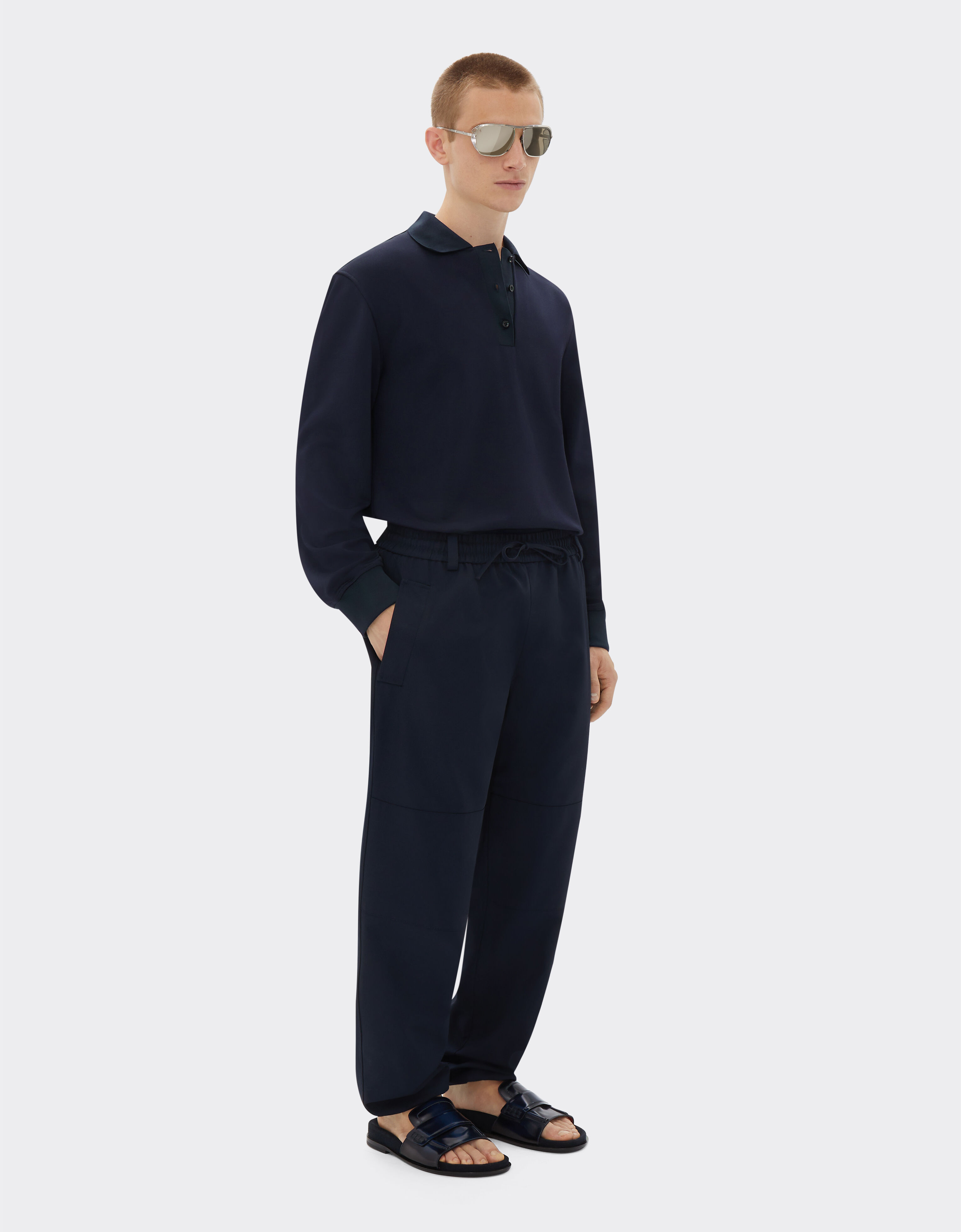 Ferrari Cargo trousers in recycled cotton-blend twill Navy 21863f