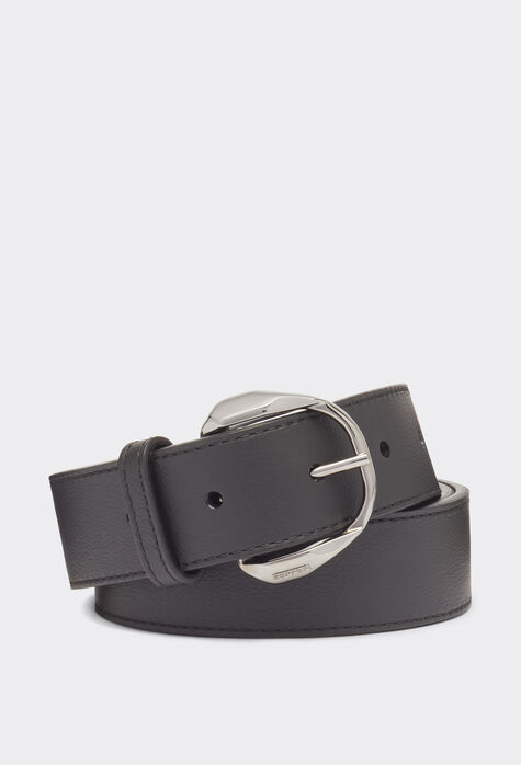 Ferrari Leather belt with Prancing Horse detail Charcoal 20010f
