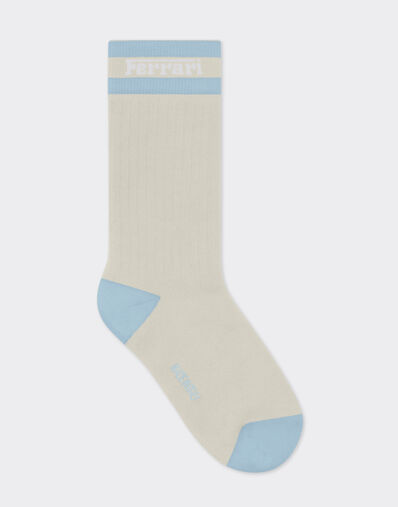 Ferrari Ferrari x Charles Leclerc contrast Ferrari logo socks Ecru 49189f