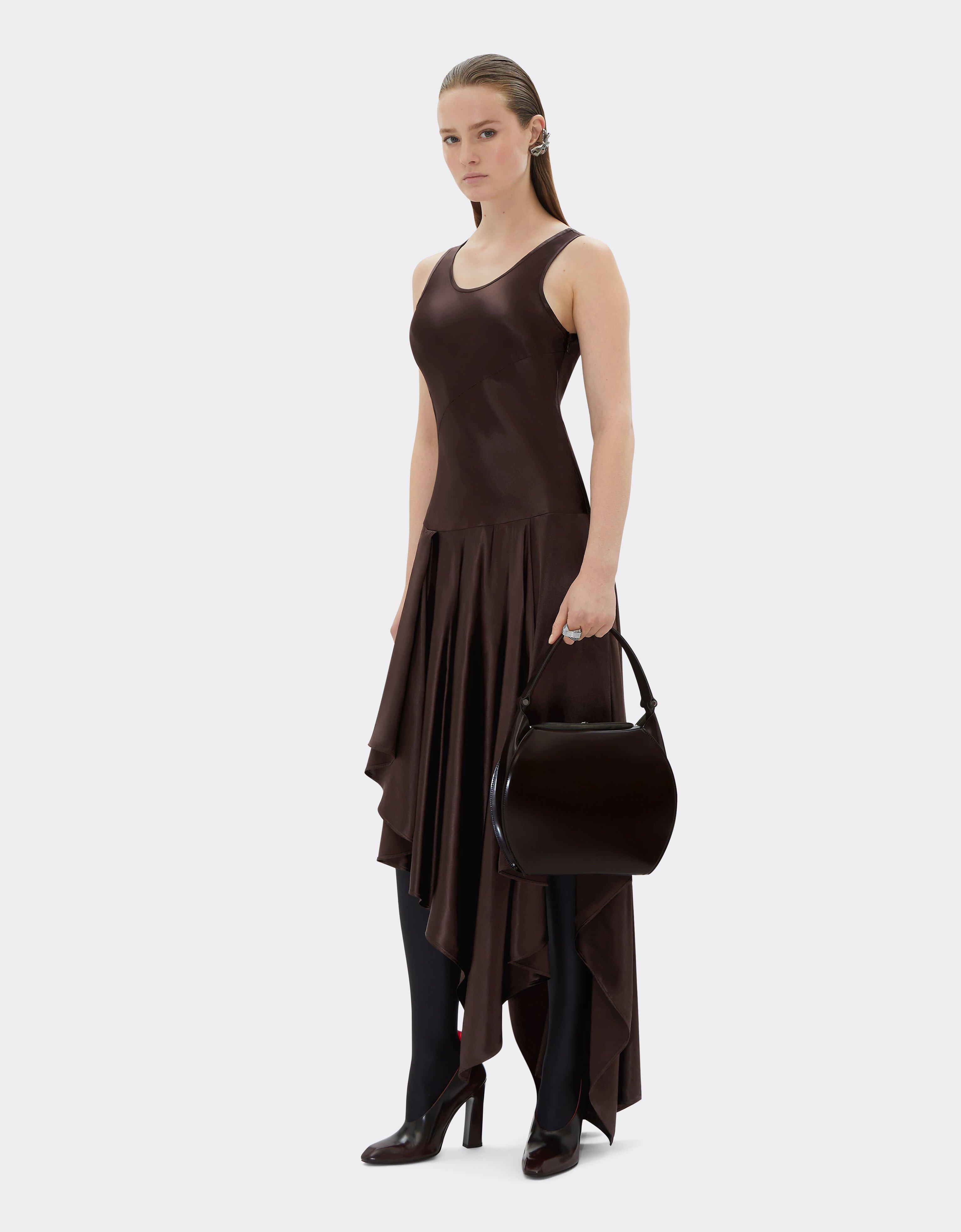 Ferrari La Ferrari Dino Hobo Bag Dark Brown 21684f