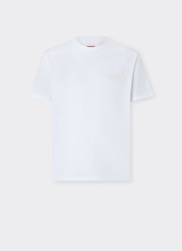 Cotton T-shirt with Ferrari logo Ferrari Cotton T-shirt with Ferrari logo Optical White 50847f