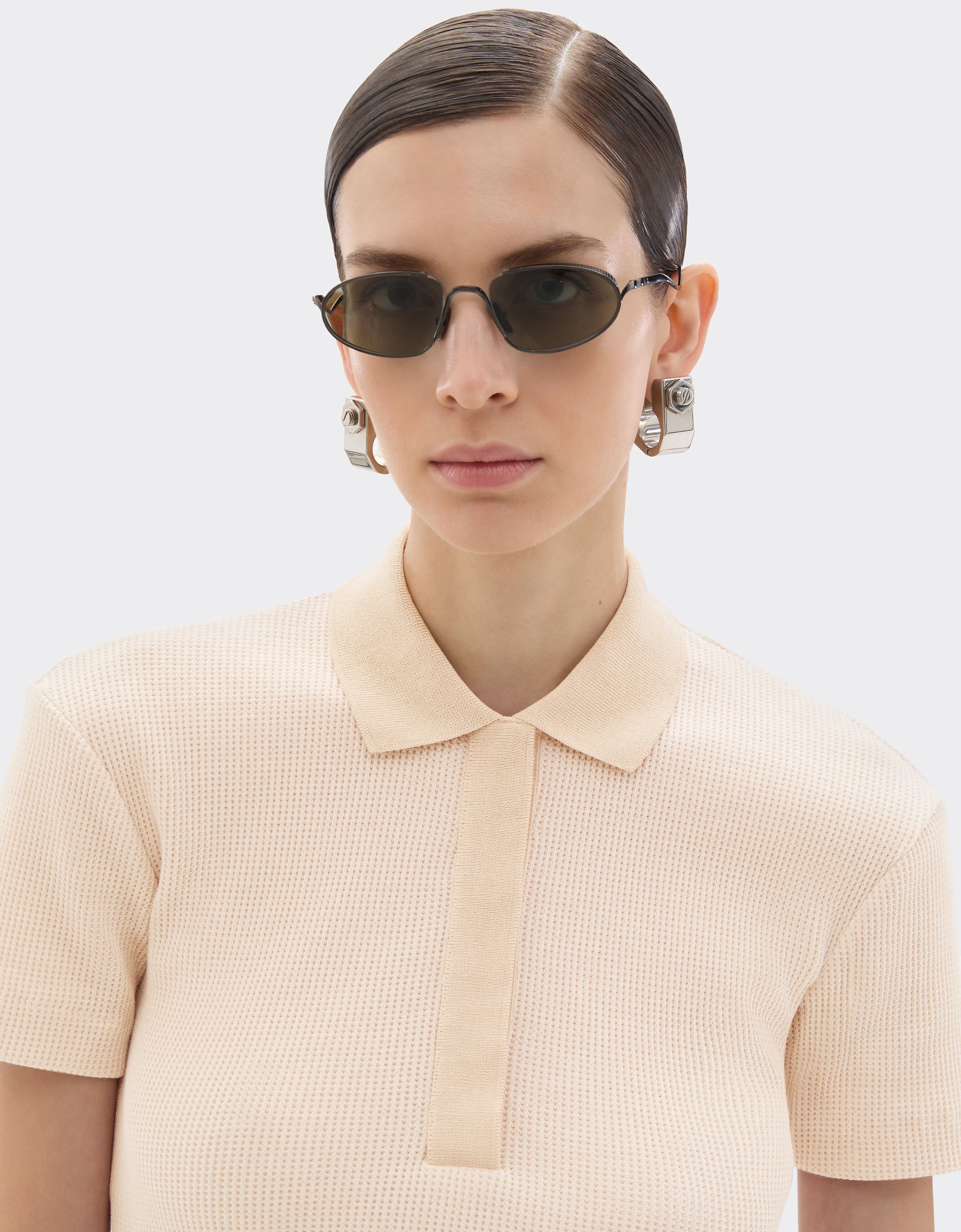 Ferrari Polo en piquet avec logo Ferrari brodé Powder Pink 50104f