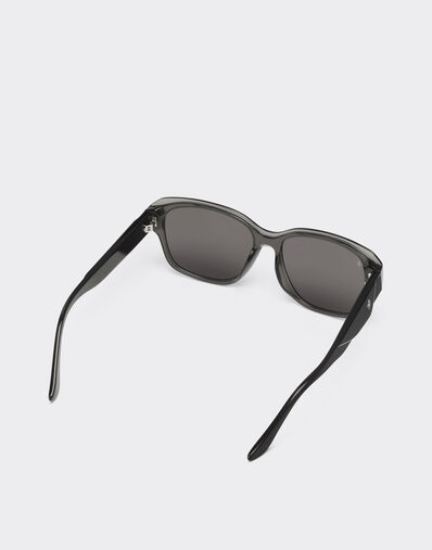 Ferrari Ferrari sunglasses in transparent black acetate with polarised black lenses Black LA02Mf