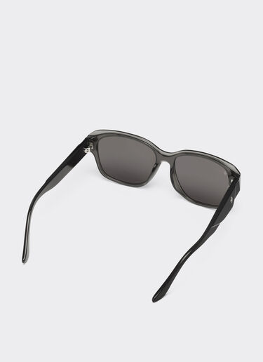 Ferrari Ferrari sunglasses in transparent black acetate with polarised black lenses Black LA02Mf
