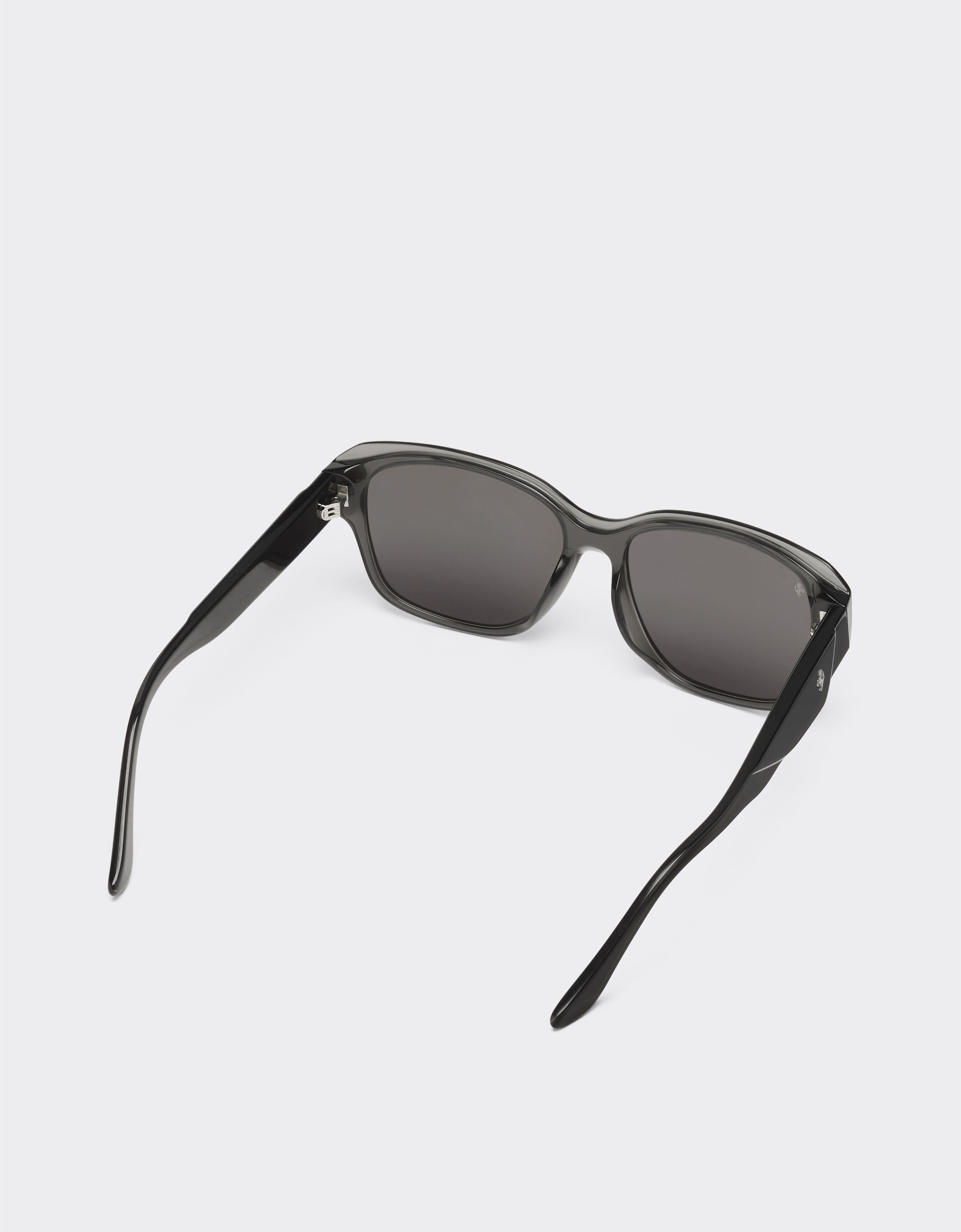 Ferrari Ferrari sunglasses in transparent black acetate with polarised black lenses Black LA02Mf