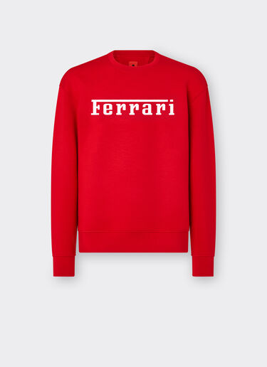 Ferrari Sweatshirt mit Ferrari-Logo-Aufdruck Rosso Corsa 20518f