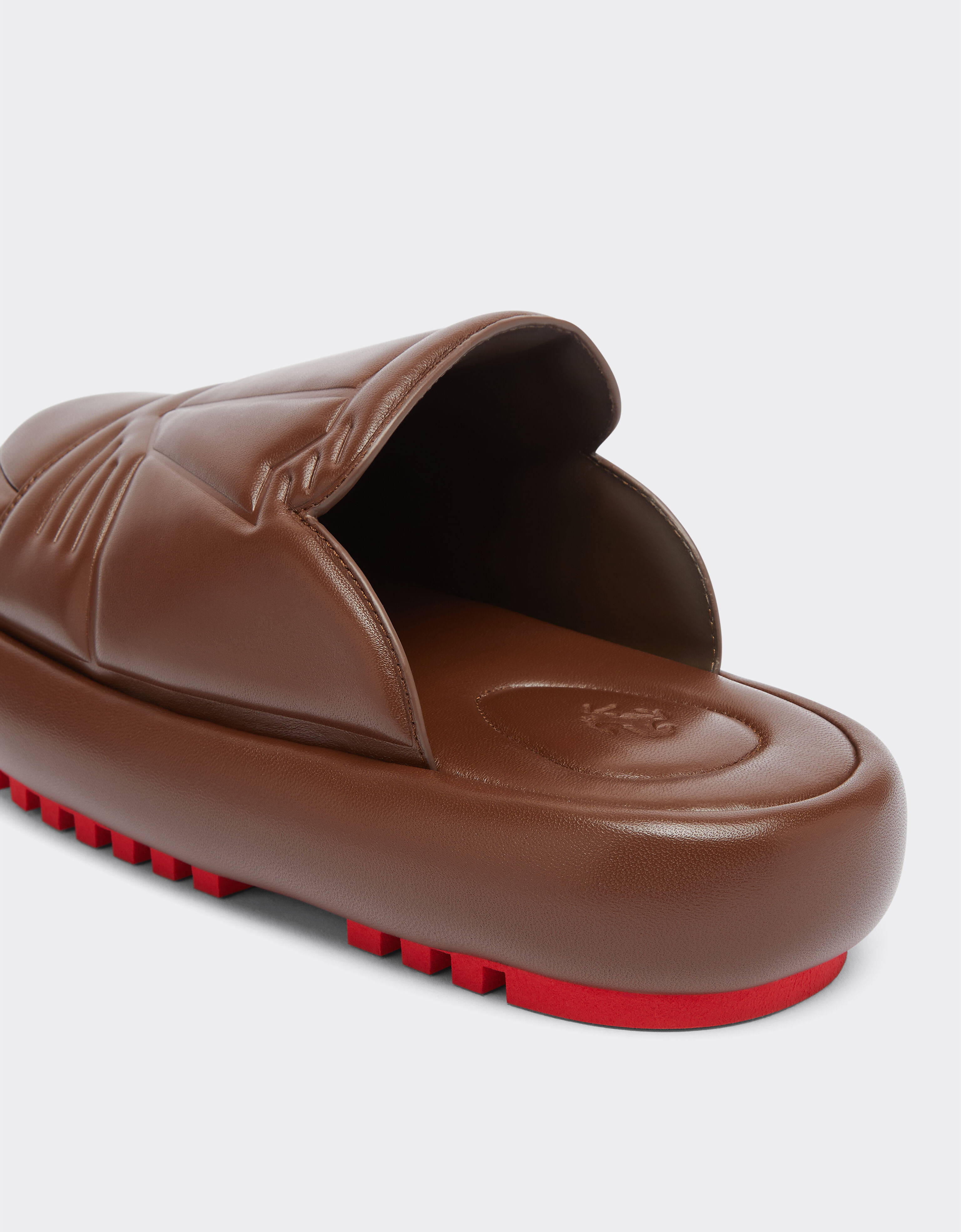 Slipper sandal in nappa in Hide Ferrari