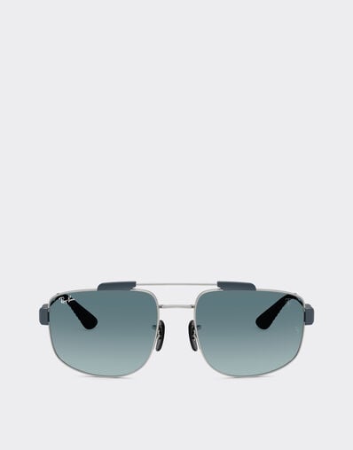 Ferrari Ray-Ban pour Scuderia Ferrari RB3789M en métal argenté avec verres bleus dégradés gris Silver LA0JMf