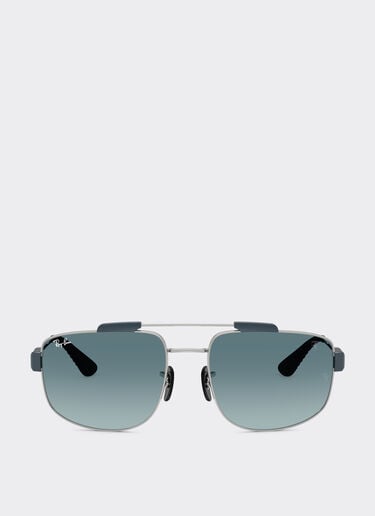 Ferrari Ray-Ban pour Scuderia Ferrari RB3789M en métal argenté avec verres bleus dégradés gris Silver LA0JMf
