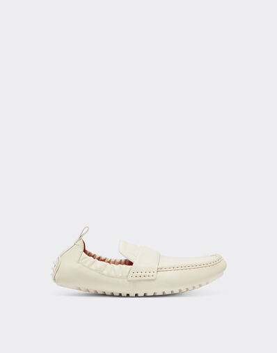 Ferrari Driver loafers in nubuck leather Ecru 22034f