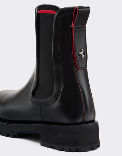 Ferrari Botín Chelsea de piel mate Negro 22739f
