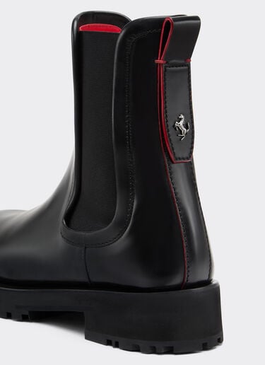 Chelsea ankle boot in matte leather Ferrari Chelsea ankle boot in matte leather Black 22739f