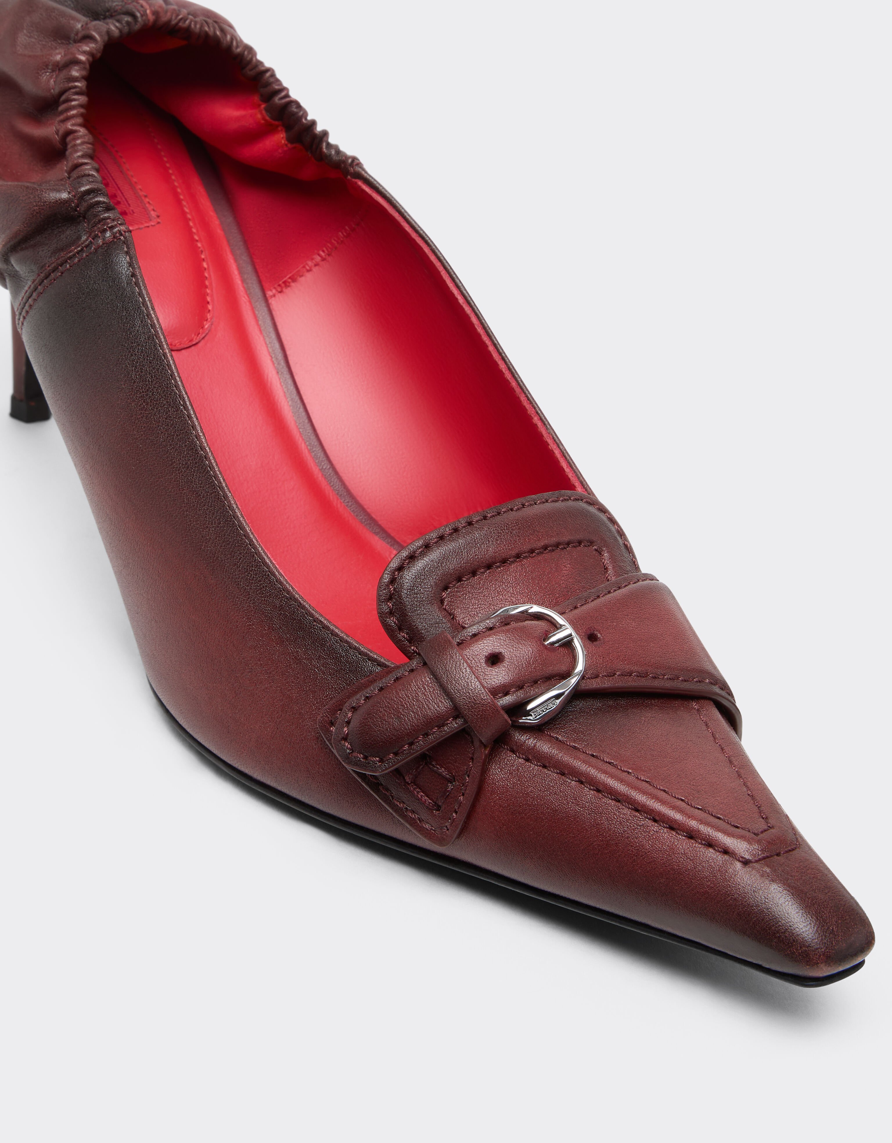 Ferrari Leather heeled loafers Maison Red 49884f