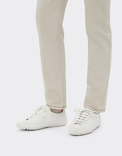 Ferrari Driving trainers in nubuck leather Optical White 22037f