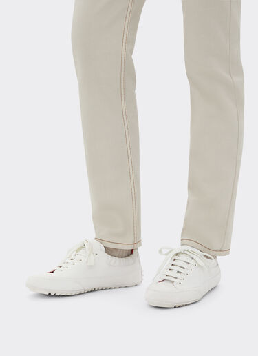 Ferrari Driving trainers in nubuck leather Optical White 22037f