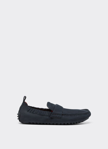 Ferrari Driver loafers in nubuck leather Navy 22034f