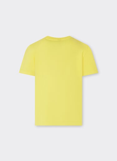 Camiseta de algodón con logotipo Ferrari cepillado Ferrari Camiseta de algodón con logotipo Ferrari cepillado Giallo Modena 22464fK