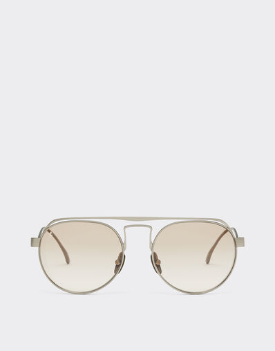 Ferrari Ferrari sunglasses in brushed graytitanium with brown gradient lenses Ingrid LA0EMf